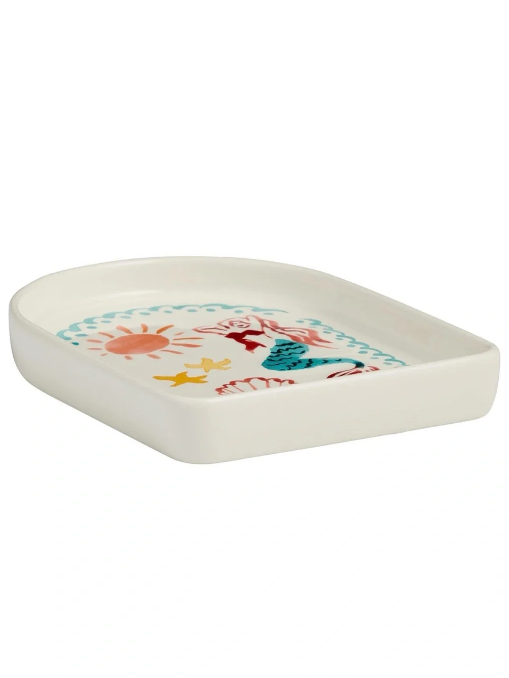 2 NEW Watercolor Mermaid Club Small Bites Appetizer Plates